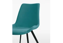 Sedia imbottita e rivestita in tessuto Malaga disponibile in 16 colori
