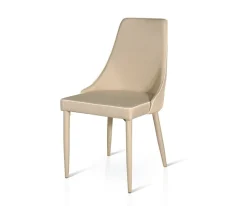 Sedia imbottita e rivestita in tessuto Bimi disponibile in 3 colori