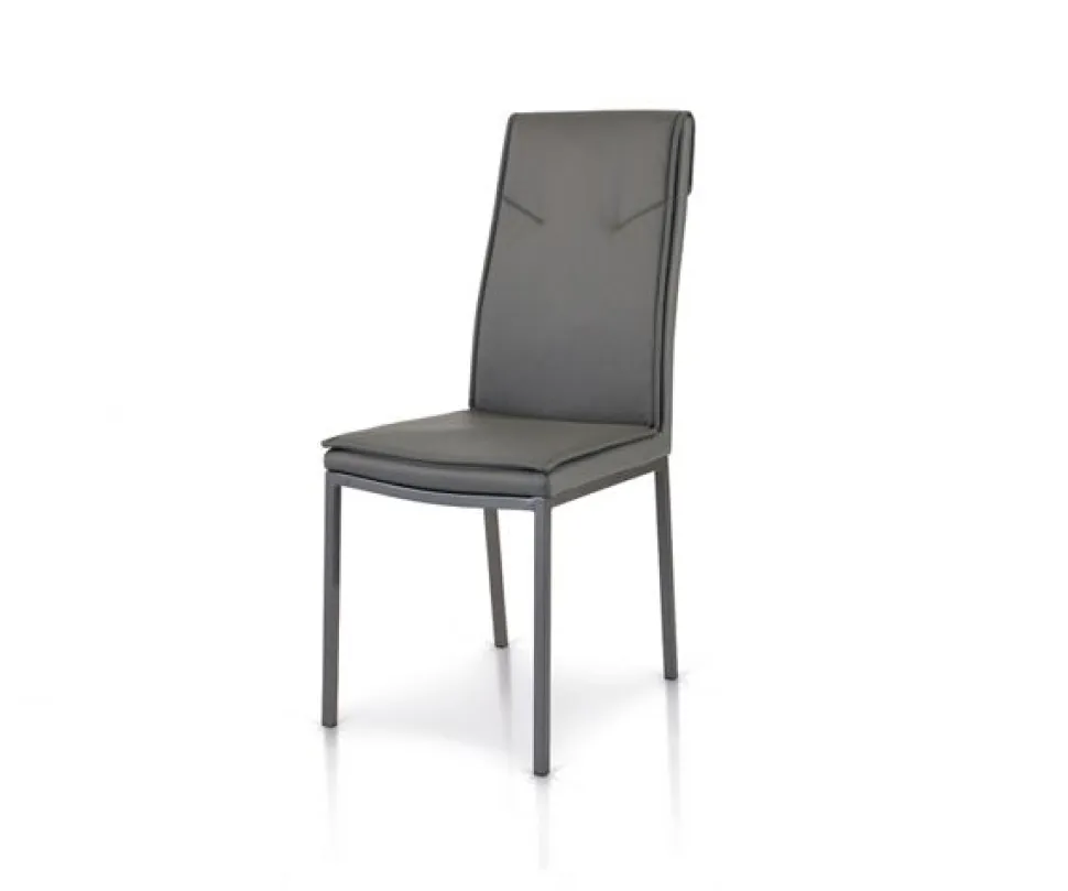 Sedia imbottita in ecopelle Ambra disponibile in 3 colori
