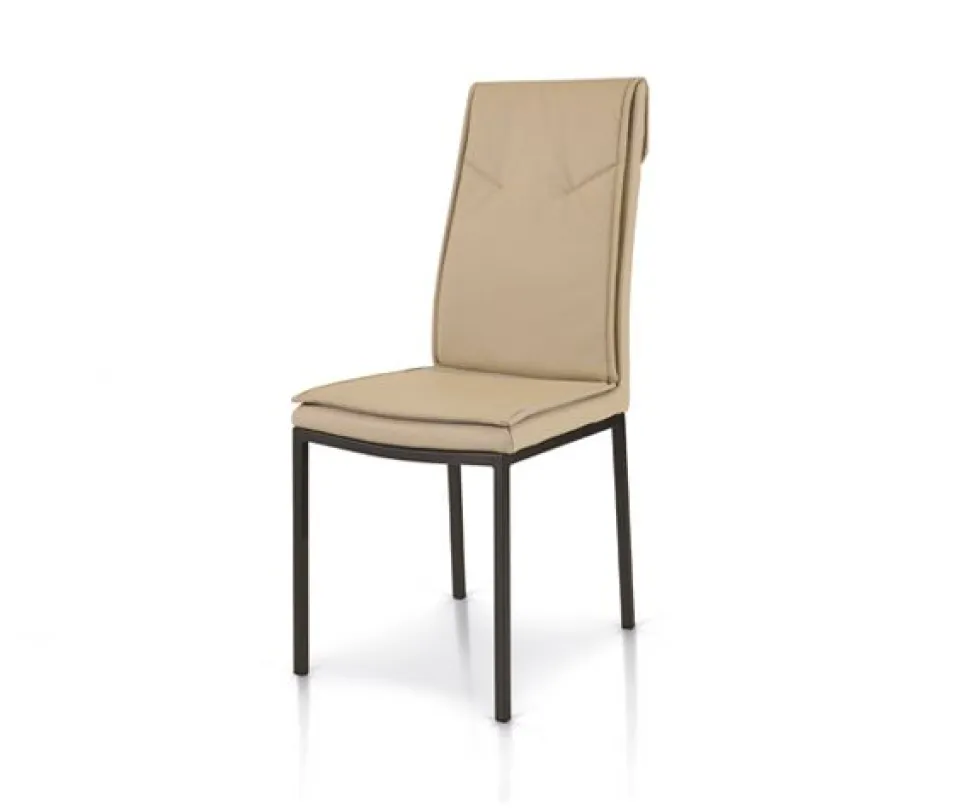 Sedia imbottita in ecopelle Ambra disponibile in 3 colori