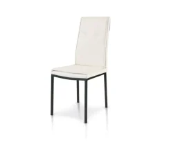Sedia imbottita in ecopelle Ambra disponibile in 3 colori