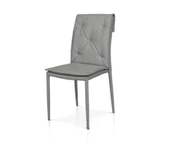 Sedia imbottita in ecopelle Gas disponibile in 3 colori