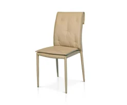 Sedia imbottita in ecopelle Gas disponibile in 3 colori