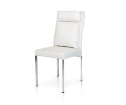 Sedia imbottita in ecopelle Simon disponibile in 3 colori