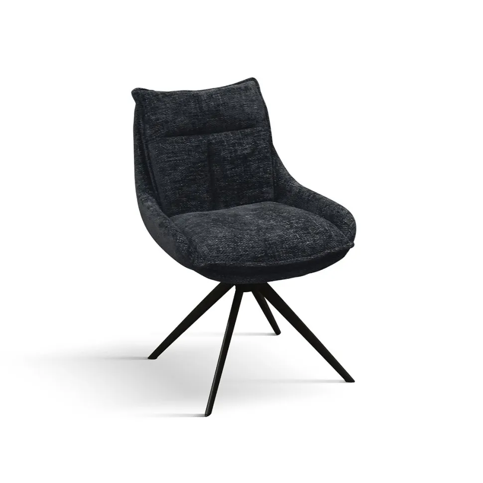 Sedia imbottita in tessuto Alfred disponibile in 2 colori