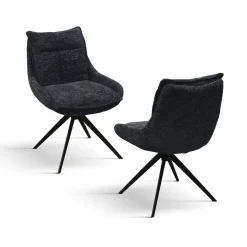 Sedia imbottita in tessuto Alfred disponibile in 2 colori