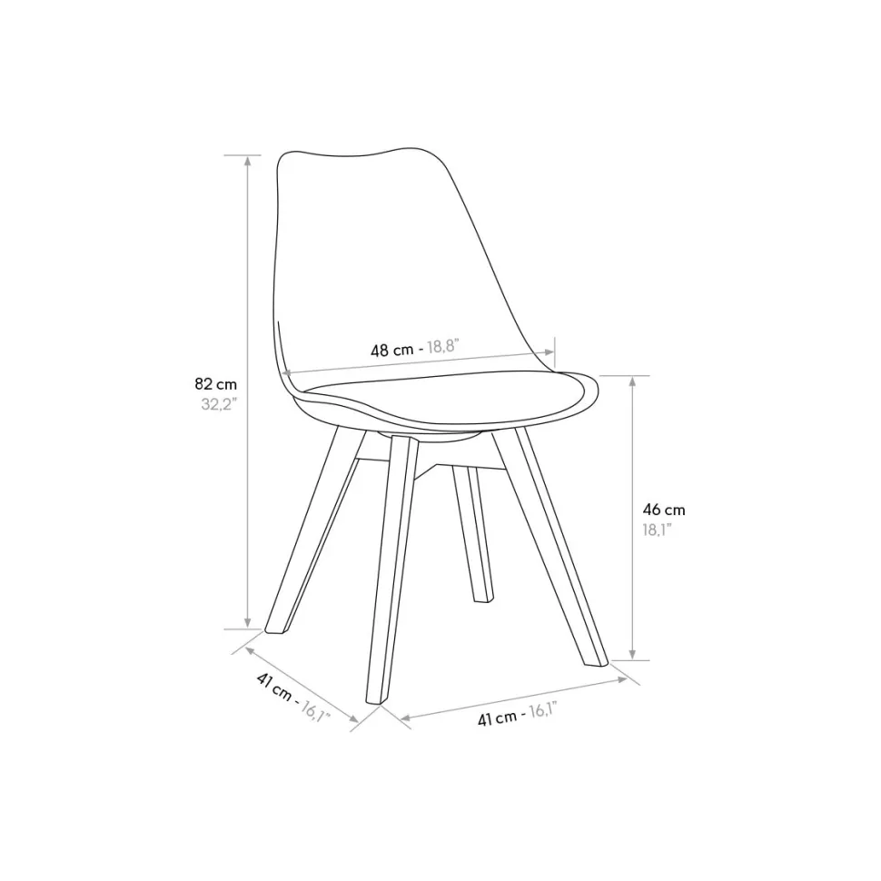 Sedia in polipropilene Radar disponibile in 2 colori