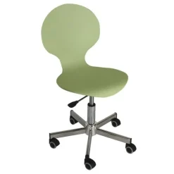 Sedia Melina in Legno con ruote in finitura Salvia