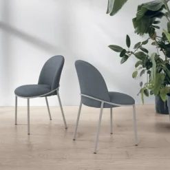 Sedia moderna e colorata imbottita e rivestita in tessuto Ofelia disponibile in 6 colori