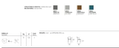Sedia moderna imbottita e rivestita interamente in microfibra Seattle disponibile in 4 colori