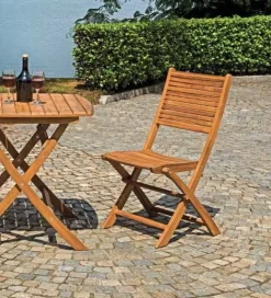 Sedia Pieghevole Pietrasanta in Legno di Acacia senza Braccioli