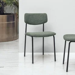Sedia rivestita in tessuto Osaka disponibile in 6 colori