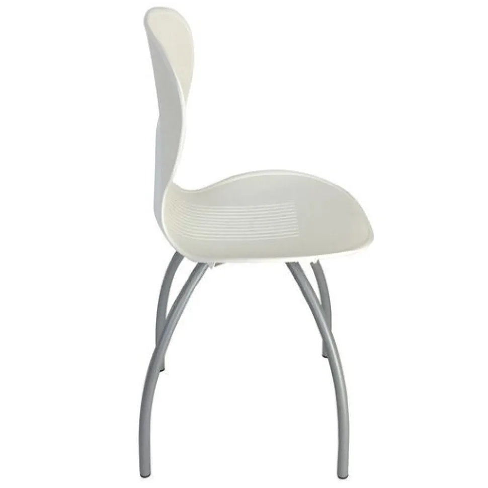 Sedia Timoty in Pvc in finitura Bianco