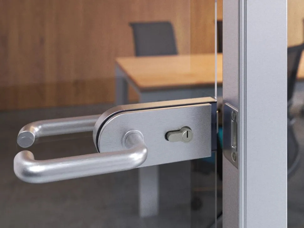 Serratura per porta in vetro 8-12mm cilindro con chiavi in acciaio inox