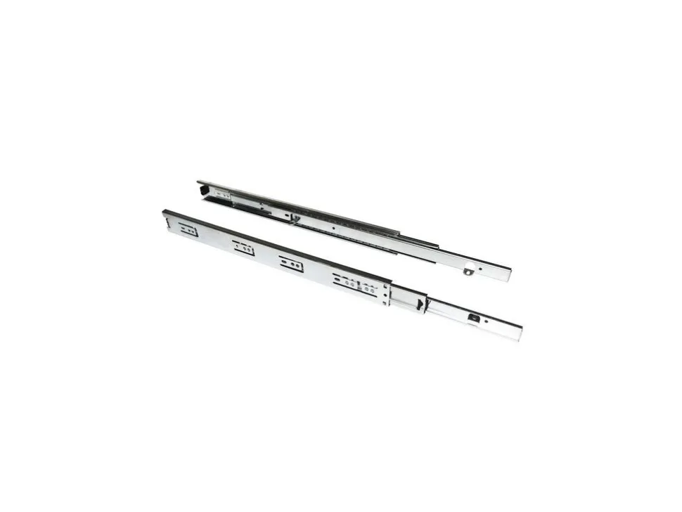 Set di guide a sfera per cassetti con estrazione totale, altezza 45 mm, lunghezza 300 mm, Acciaio, Zincato bianco