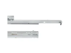 Set di guide per cassetti a scomparsa Silver, estrazione totale, chiusura soft, profondità 250 mm, Acciaio, Zincato bianco