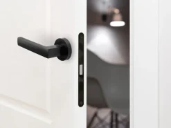 Set di maniglie per porte interne Mackay con rosetta da D.50 mm in Alluminio disponibile in 2 colori