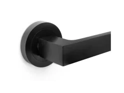 Set di maniglie per porte interne Mackay con rosetta da D.50 mm in Alluminio disponibile in 2 colori