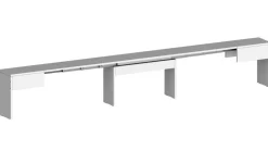 Set 2 Panche allungabili per consolle finitura Bianco Lucido