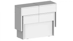 Set 2 Panche allungabili per consolle finitura Bianco Lucido