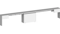 Set 2 Panche allungabili per consolle finitura Bianco Lucido