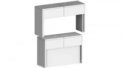 Set 2 Panche allungabili per consolle finitura Bianco Lucido