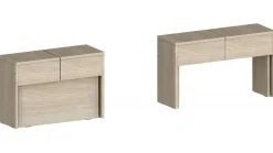 Set 2 Panche allungabili per consolle finitura Olmo