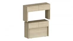 Set 2 Panche allungabili per consolle finitura Olmo