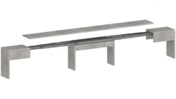 Set 2 Panche allungabili per consolle finitura Cemento