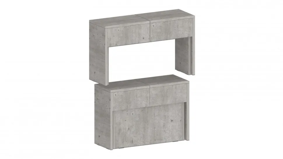 Set 2 Panche allungabili per consolle finitura Cemento