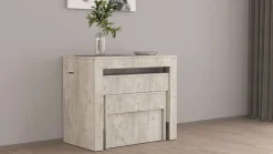Set 2 Panche allungabili per consolle finitura Cemento