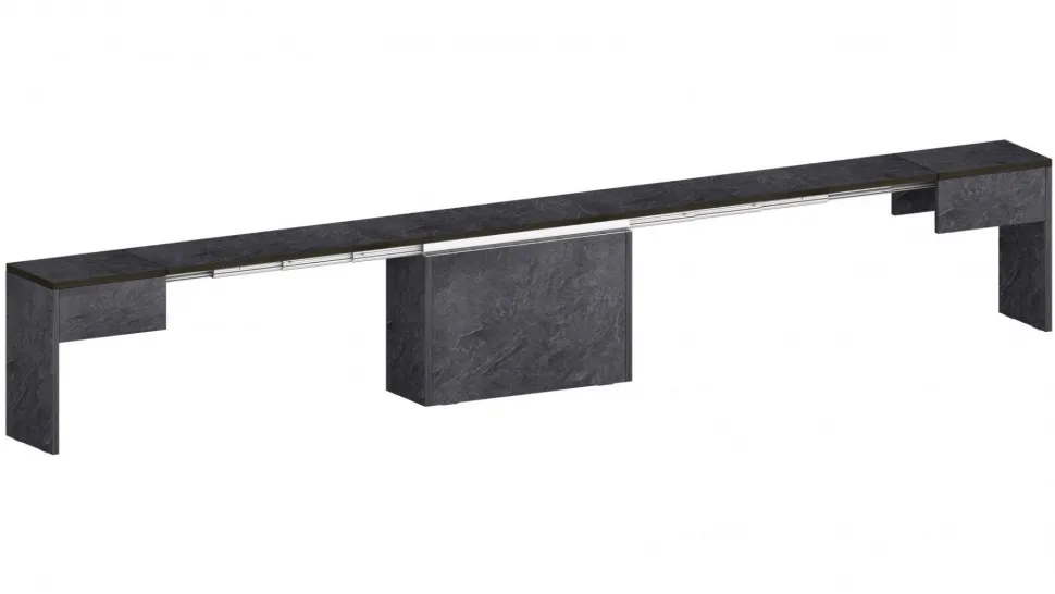 Set 2 Panche allungabili per consolle finitura Ardesia