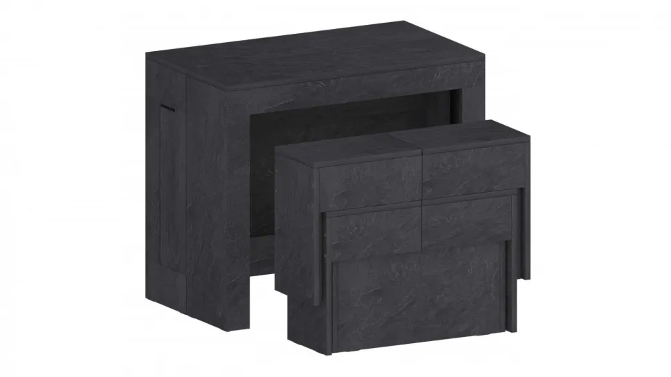 Set 2 Panche allungabili per consolle finitura Ardesia