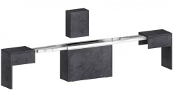 Set 2 Panche allungabili per consolle finitura Ardesia
