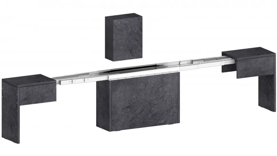 Set 2 Panche allungabili per consolle finitura Ardesia