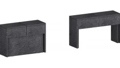 Set 2 Panche allungabili per consolle finitura Ardesia