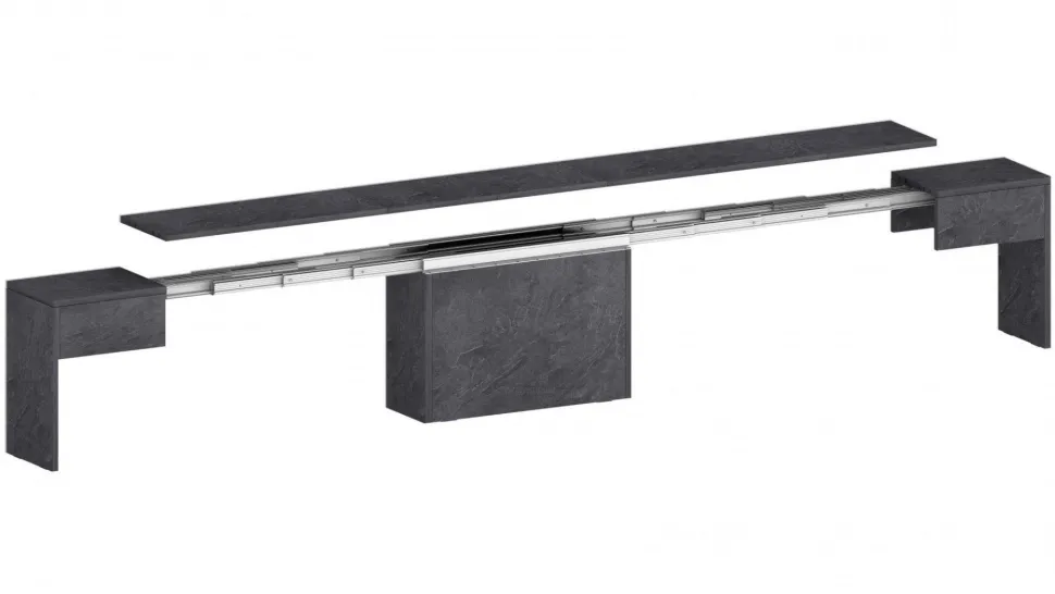 Set 2 Panche allungabili per consolle finitura Ardesia