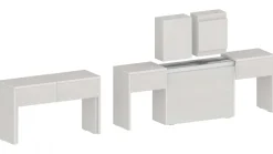 Set 2 Panche allungabili per consolle finitura Bianco Frassino