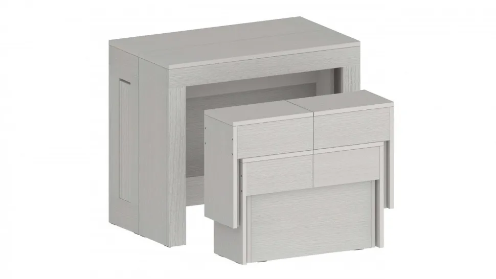 Set 2 Panche allungabili per consolle finitura Bianco Frassino