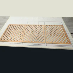 Set 3 Pannelli decorativi in finitura legno chiaro