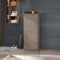 Settimino a 6 cassetti Alex linea Chèrie in finitura Bronzo e Rovere Mercure