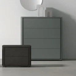Settimino a 4 cassetti con presa maniglia laterale Melia disponibile in vari colori