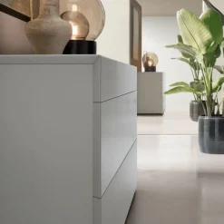 Settimino a 5 cassetti con presa maniglia obliqua Crio disponibile in vari colori