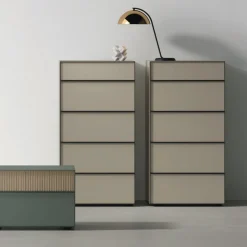 Settimino a 5 cassetti con profilo maniglia Baxter disponibile in vari colori