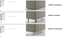 Settimino a 5 cassetti con top a vassoio Calipso disponibile in vari colori