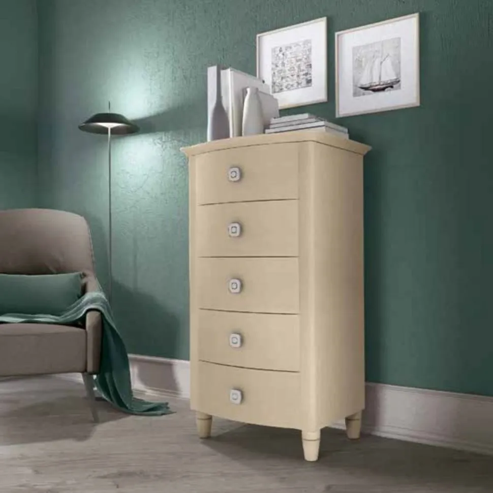 Settimino Itaca cinque cassetti linea Ginevra disponibile in vari colori