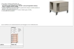 Settimino moderno Canapa 5 cassetti senza maniglia con ripiani in vetro Isabelle disponibile in vari colori