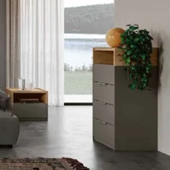 Settimino moderno 4 cassetti con vano a giorno Box disponibile in vari colori