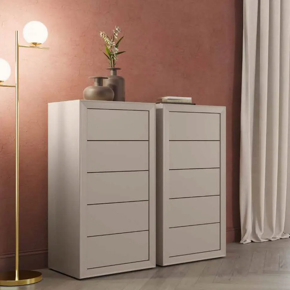 Settimino Oscar cinque cassetti linea Ginevra disponibile in vari colori