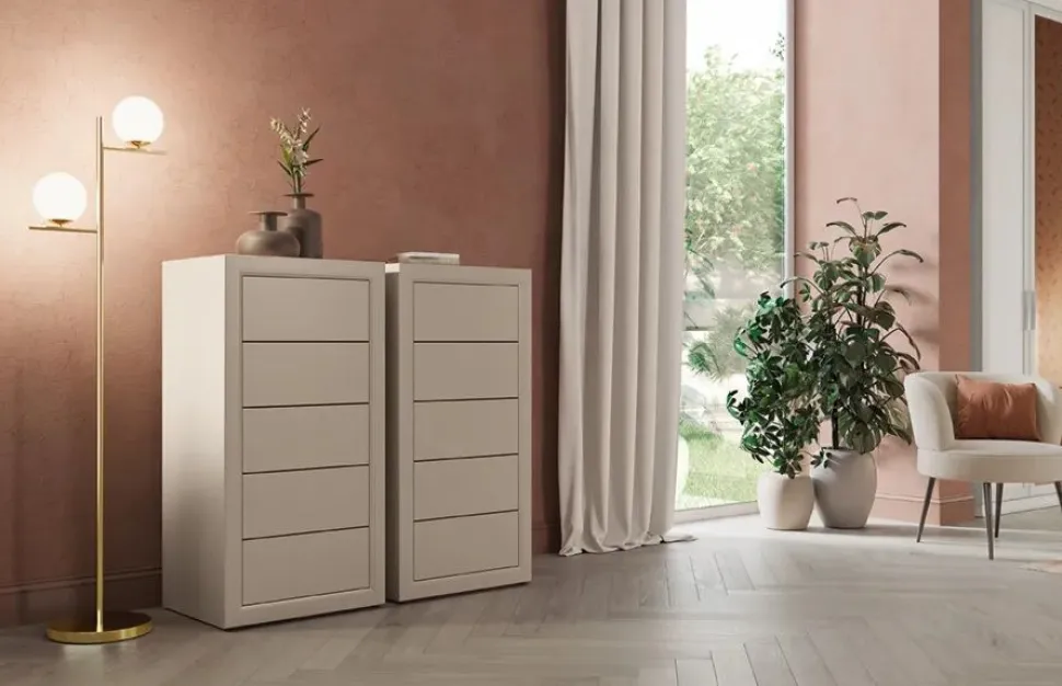 Settimino Oscar cinque cassetti linea Ginevra disponibile in vari colori